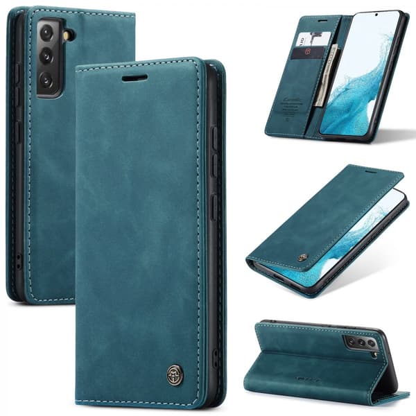 CaseMe Slim Wallet Case Samsung Galaxy S22 Plus Blå