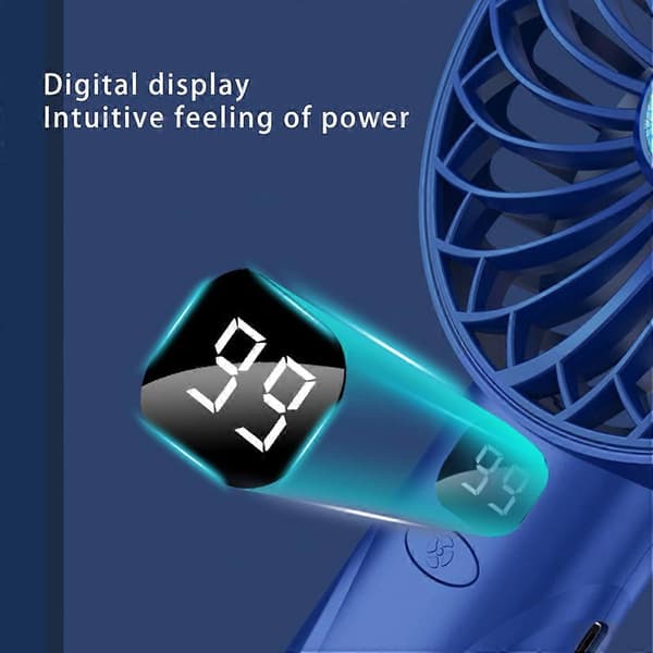 Ventilator USB Håndholdt Bærbar Genopladelig Spraytilstande Kølende Batterigaver Dark Blue