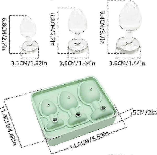 Silikoneform til DIY-prank numsepropformede isterningebakker_ynad Blue