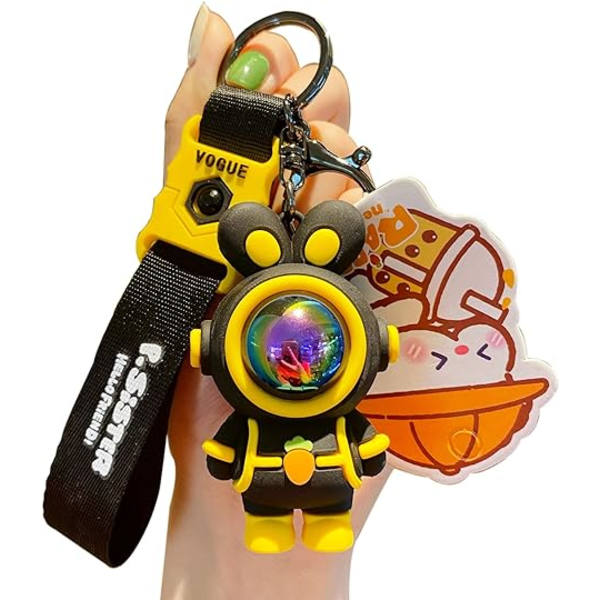Söpö avaimenperä Kawaii Cartoon Rabbit Avaimenperät Tarvikkeet, Reppu Charms Auton Avaimenperä Pojalle Tytölle Naiset-Musta
