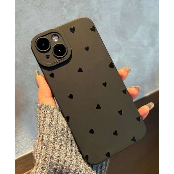 iPhone 16 Pro Max Skal 6,9 tum 2024, Estetisk Hjärtan Print iPhone 16 Pro Max Skal för Kvinnor Flickor Män, Silikon Skyddande Telefonfodral för iPhone Hearts iPhone Xs Max