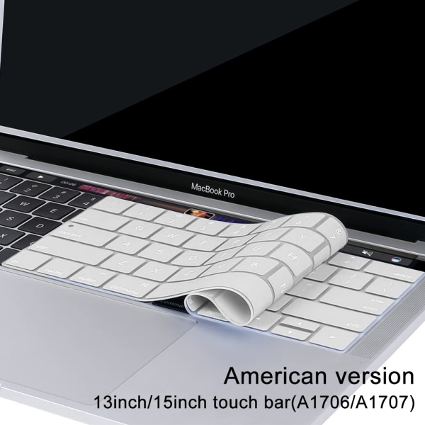 Ultra Slim Keyboard Protector Compatible with MacBook Pro-Silver