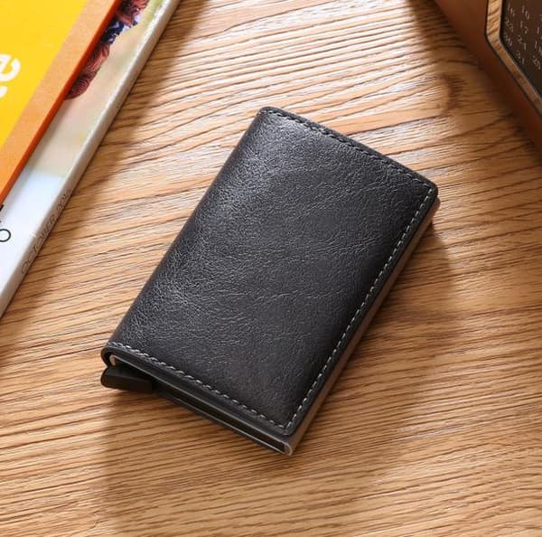 RFID-suojattu lompakko korttikotelo 5 kortille black