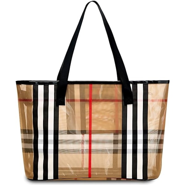 Store, gennemsigtige shopper-tasker til kvinder, håndtasker, skuldertasker, strandtasker, sommertasker, perfekte til poolen, strandtaske