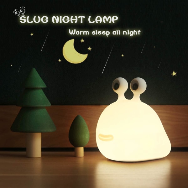 slug night lamp, nursery squid lamp, silicone night lamp for breastfeeding, lovely child's bedside lamp, soft night lamp with touch sensor