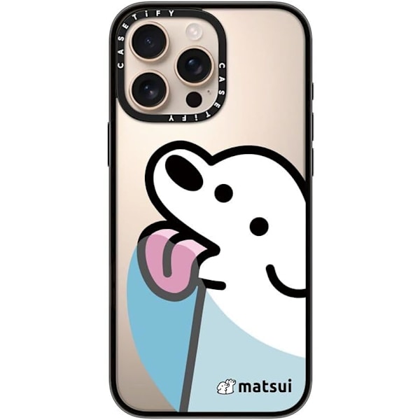 Kompakt iPhone 16 Pro Max Deksel [Lettvekt / 1,2 m 2X Militær Grad Fallbeskyttelse/Slank] - Kirsebær - Klar Svart Lick iPhone 16 Pro Max