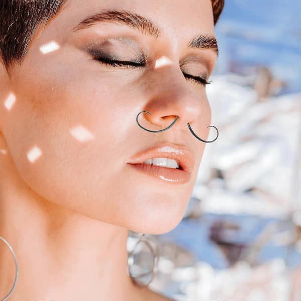 Bart Septumring Bart Nesering Metall Nesesmykker Nese Piercing Smykker
