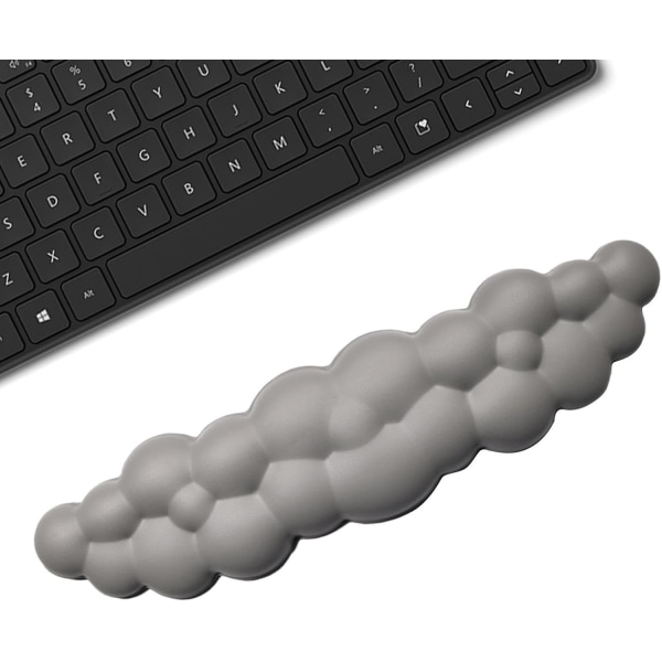 Molnformad handledsstöd för tangentbord, ergonomiskt musmatta-set med handledsstöd, PU-läder tangentbord musmatta-set med halkfri bas för skrivkomfortzon