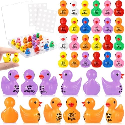 Skylety 24 st \"Tillbaka till skolan\"-present, mini-anka affirmationsstation klassrum Multicol