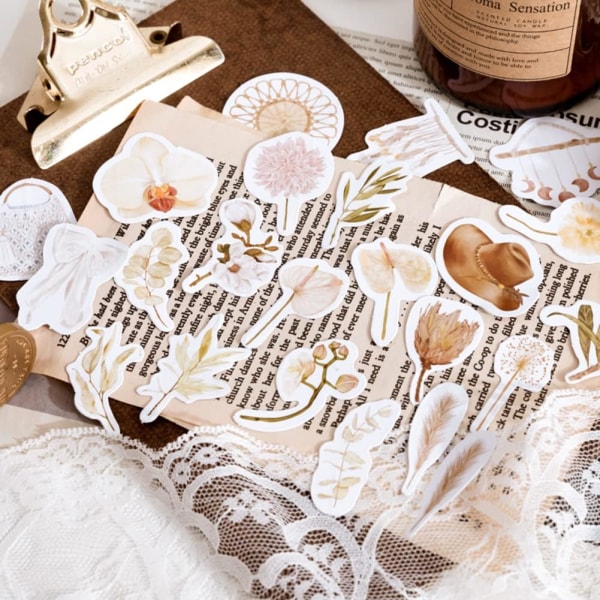 Små Scrapbooking-Klistermærker i Æske - 2 Æsker/92 Stk, DIY Dekorative Forseglingsklistermærker til Album, Vandflasker, Gaveæsker, Notesbøger, Kalendere og Dagbøger - Drøm
