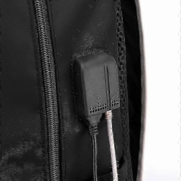 Afslappet skoletaske til studerende med USB-opladning og hovedtelefonstik