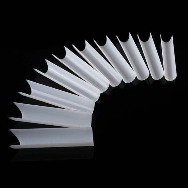 200 Pieces Clear Acrylic Nails, Extra Long Straight Square Nail Tips, Full Cover Acrylic False Nails with C-Curve