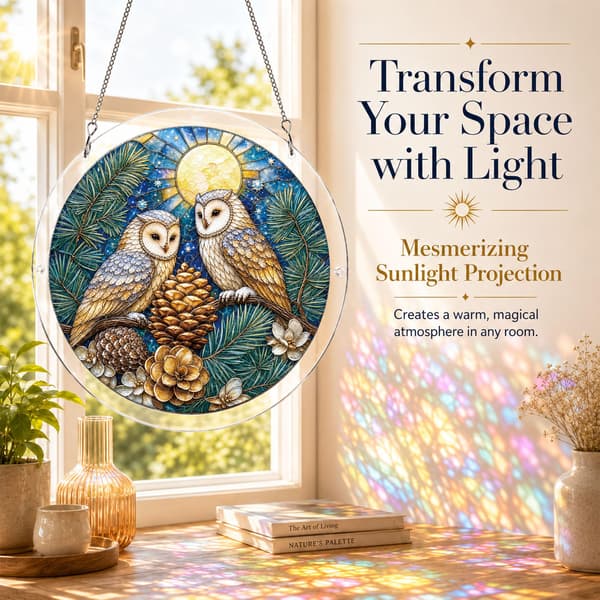 Owl Acrylic Puzzle Suncatcher, 83 Pieces DIY Window Decor