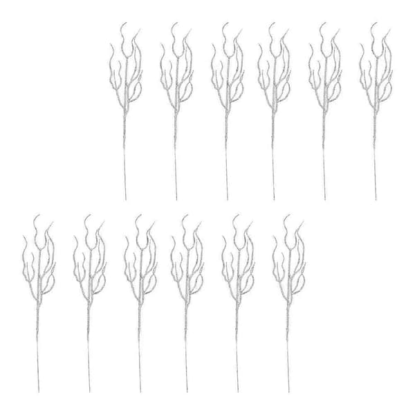 12 stk kunstige planter kunstgressbusker blomsterarrangementplanter