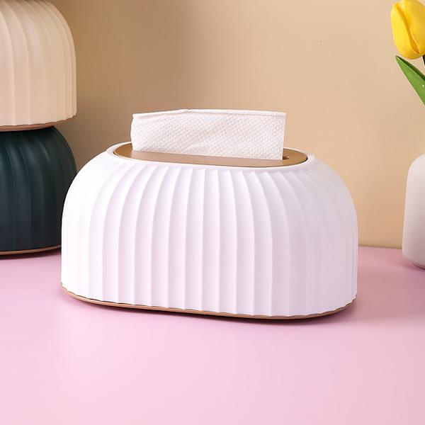Rektangulær servietbeholder med fjederstøtte, moderne dekorativ toiletrulleholder til hjem, kontor, bil B