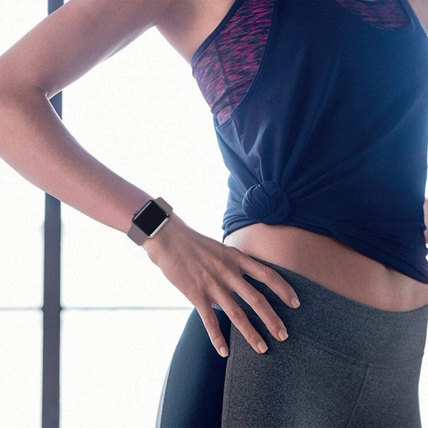 Sportband kompatibel med klocka 38-40 mm, mjukt silikonersättningsband kompatibelt med iWatch Series 5/4/3/2/1, S/M, M/L-Claret