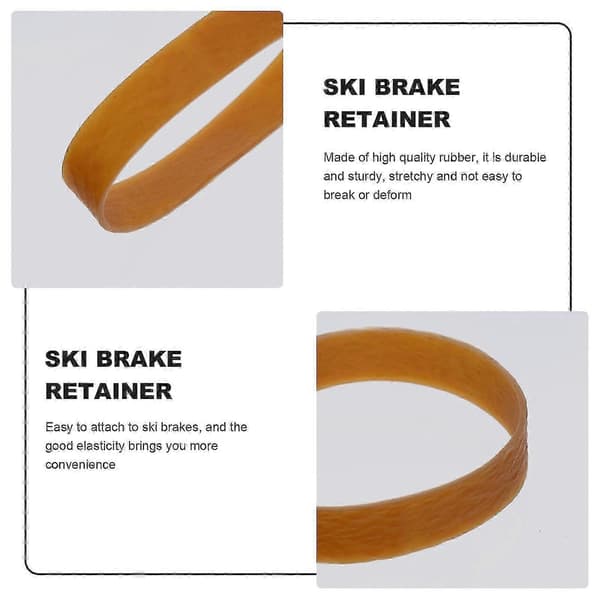 1 set elastiska skidbromsband gummihållare tjocka snowboardbromshållare
