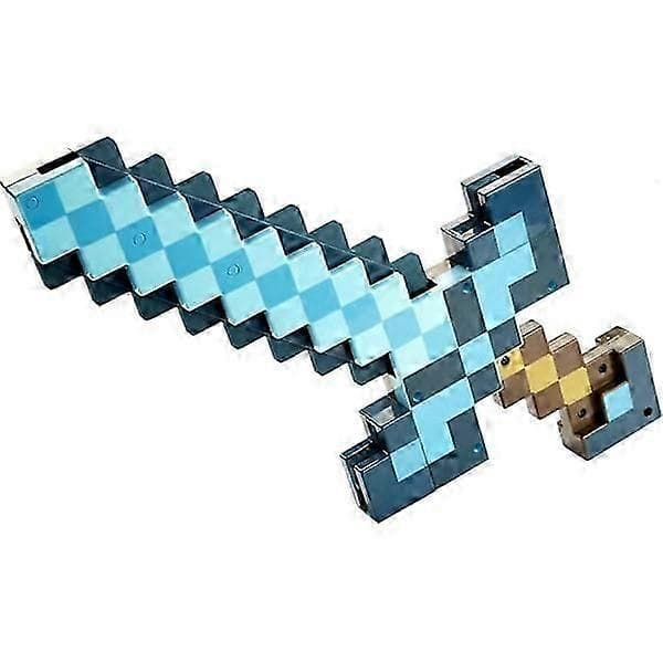 Minecraft Leker Sverd og Hakke Minecraft Spill Transformasjon Komfortabel Klassisk-Perfekt Blå - blå