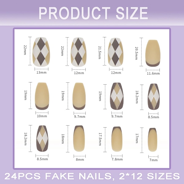 1 stk. manicure falske negle (R253 efterår og vinter khaki [lim]) Skønhed og sundhed