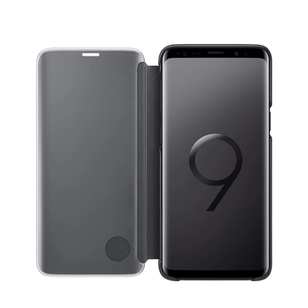 Samsung S20 Eksklusivt Etui - Flip Cover - Clear View - SORT sort black
