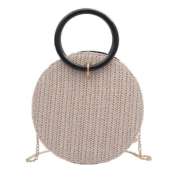 Stråclutch-punge til kvinder til hverdagsbrug Hvid 1-pak Size 1 White