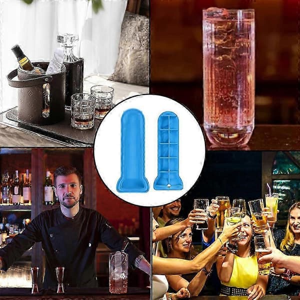 Silikon Prank Isbitsformbricka för iskalla cocktails Gör isblock Isbitar Vuxen Prank Liten 10cm Brun