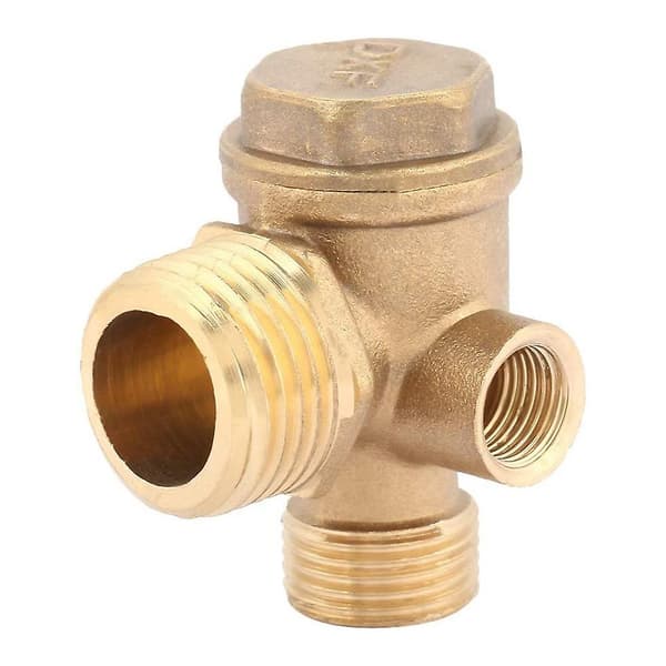 1 Trevägs kompressor backventil direktanslutning, kompressor backventil, ventilport: 20mm 16mm 10mm Yellow