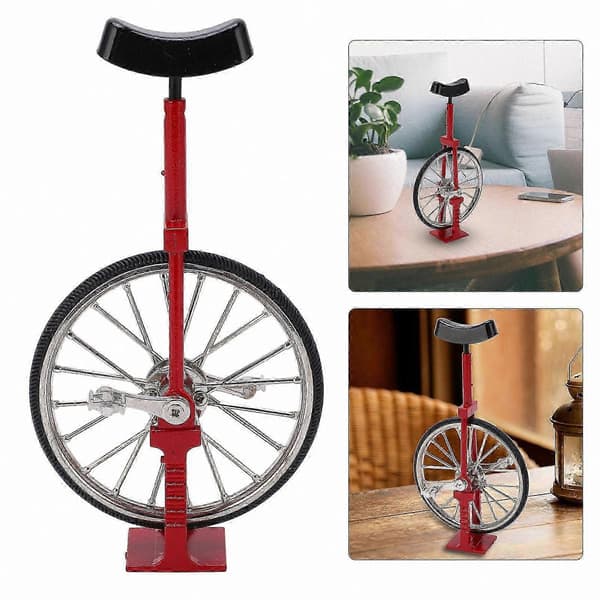 Mini enhjuling prydnadsleksak med levande legeringsdesign 1 st