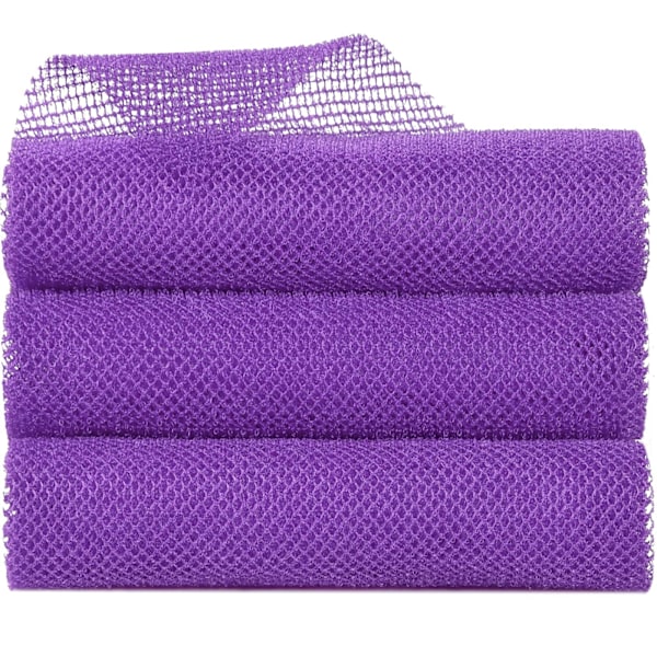 2-pack nätssvampar, badkroppsskrubb för mjukare hud Purple 30*80cm