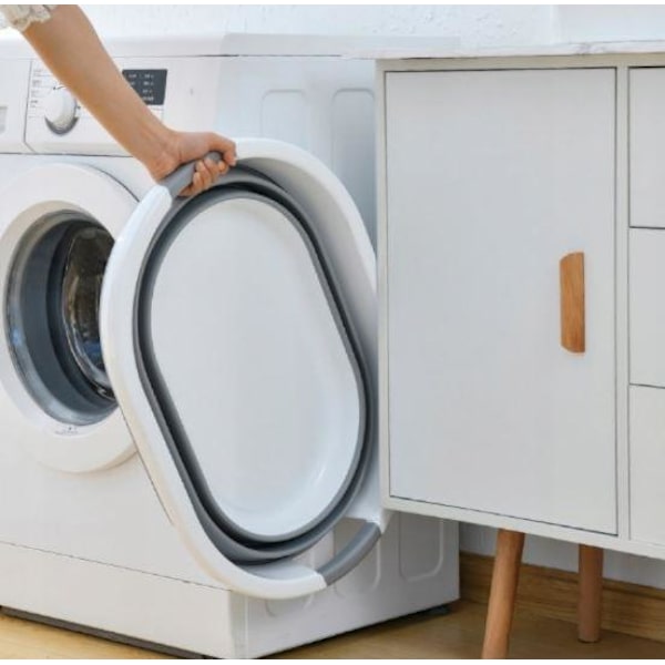 Foldable Laundry Basket / Tub - Foldable Basket 25L grå gray