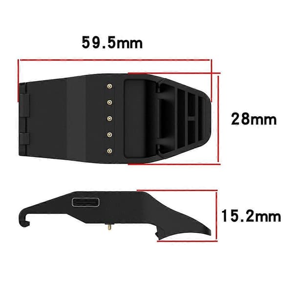 Kompatibel med Garmin TT15 laddningsdocka, ersättnings USB Type C + Micro-USB laddningsdockkabel