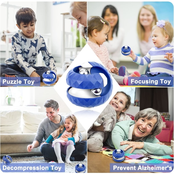 4-pack Orbit Ball Toy, Fidget Cubes Top Spinning Toy, som stress relief & kreativa dekompressionsleksaker, pusselspel för barn Barn Vuxna
