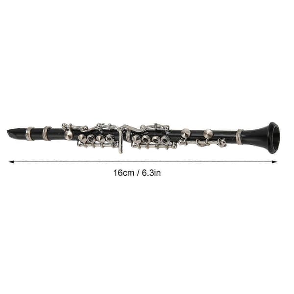 16 cm Mini Klarinet Model Dekoration, Realistisk Desktop Instrument