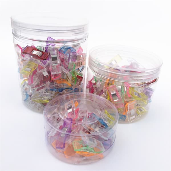Syklips, 100 stk med plastboks, avancerede quiltklips til