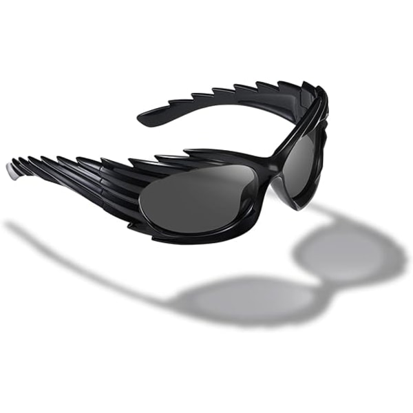 Wrap Around Solbriller til Kvinder og Mænd - Swift Oval Trendy Futuristiske Sportssolbriller Y2K Solbriller K1422