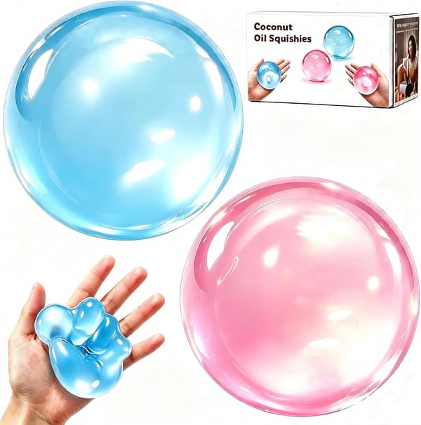Kokosolje Squishy - Formbar Fidget Stressball uten Tilbakeslag