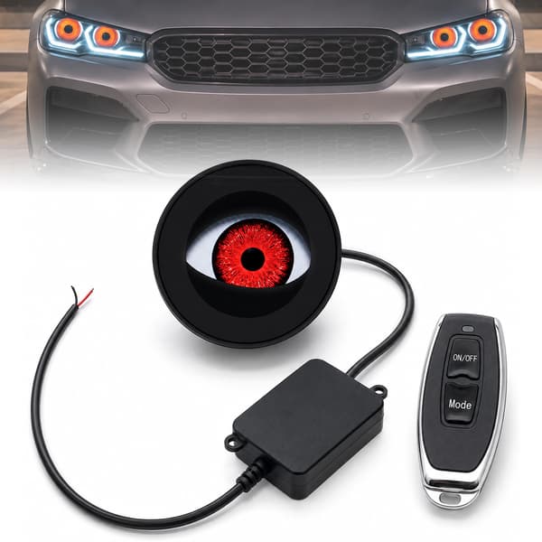 Demon Eyes Survival Kit, Dynamic Demon Eye Car Lights, 6 Modes (Flat, 1 pc) 1Pc