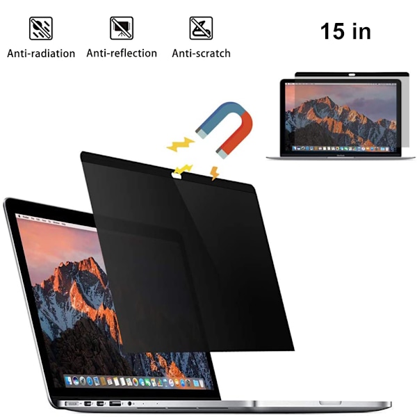 Kompatibel med MacBook Pro Retina 13/15 tum, magnetiskt sekretessfilter för sekretessfilter - 15,4\"