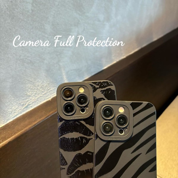 iPhone 16 Pro Max Skal 6,9 tum 2024, Estetisk Hjärtan Print iPhone 16 Pro Max Skal för Kvinnor Flickor Män, Silikon Skyddande Telefonfodral för iPhone Zebra Stripe iPhone 12 Pro Max