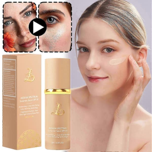 1-3X 4-i-1 Farveskiftende Foundation med SPF 50+, Medium Spektrum Foundation Makeup, Fuld Dækning & Langvarig 3PCS