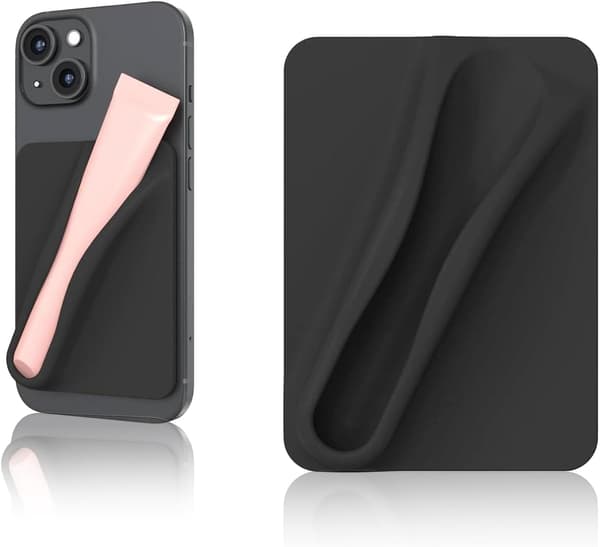 Läppglans mobilskal med läppglanshållare, mobilskal för iPhone och Android (rosa) blackone