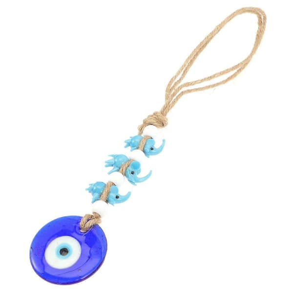 Blå Evil Eye Vedhæng Glas Hængende Indretning til Hjem og Bil 1 Stykke
