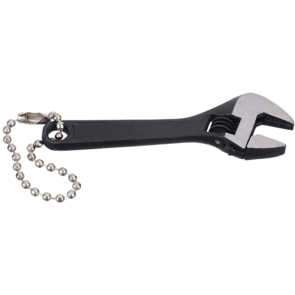 2,5 tommer Mini Metal Justerbar Nøgle Håndværktøj 0-10mm Kæbe Spændvidde CaREon Stål Håndværktøj Anti-Slip Håndtag Bærbar Mini Nøgle-Sort (1 stk)