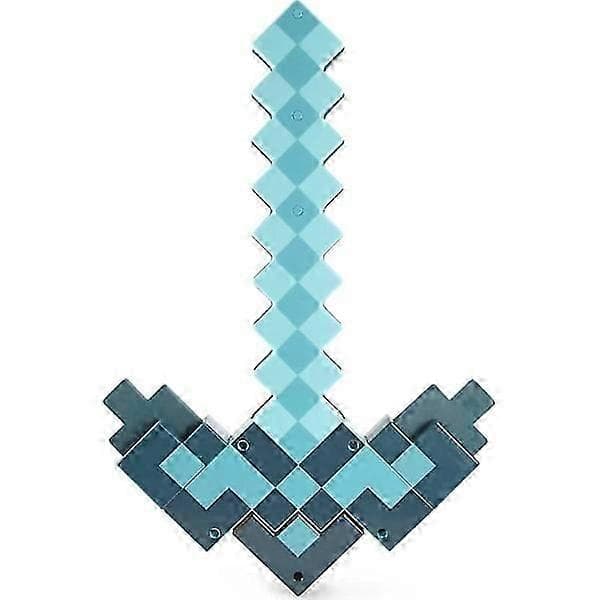 Minecraft Legetøj Sværd og Hakke Minecraft Spil Transformation Komfortabel Klassisk-Perfekt Blå - blå