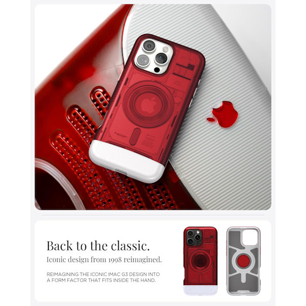 Spigen Fodral för iPhone 16 Pro Max, Classic C1 MagFit Designad för Apple iPhone 16 Pro Max - Bondi Blå Ruby iPhone 16 Pro