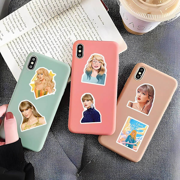 200 stk Taylor-klistremerker for jenter, kvinnelige popstjerner Swift-klistremerker, vanntette vinylklistremerker for tenåringer, vannflasker, bærbare datamaskiner, telefoner, skateboard, sykkel