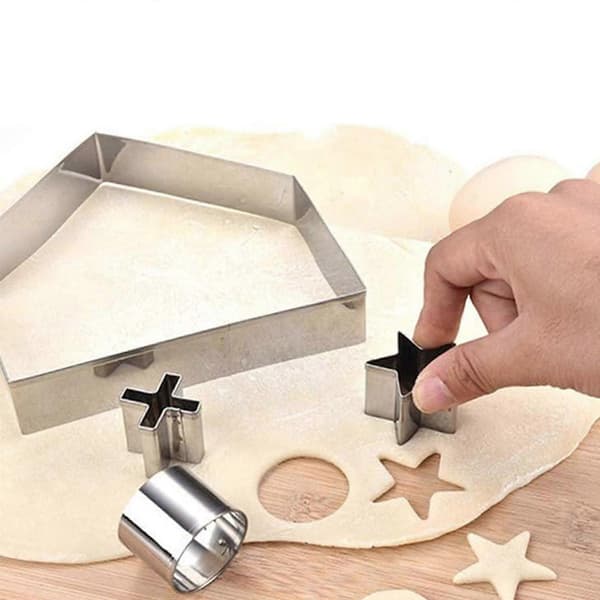 28 stk. Professionelle julekageforme i rustfrit stål, bageforme til ferien med honningkagehusdesign, flerfarvet