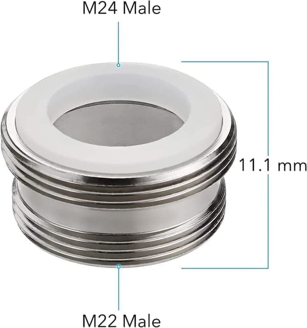 Faucet Adapter with Diverter - 3-Way Switch with M22/M24/G1/2\" Threads for Kitchen Faucet & Hand Shower