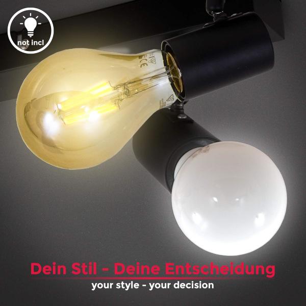 Taklampor med 3 spotlights, moderna takräls och ledstänger, kök, vardagsrum, korridor, matsal