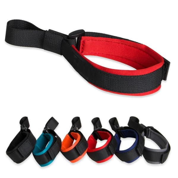 Justerbar hundesnor håndledsrem til sikkert greb under gåture, sort holdbart design polstret rem Chensha Red